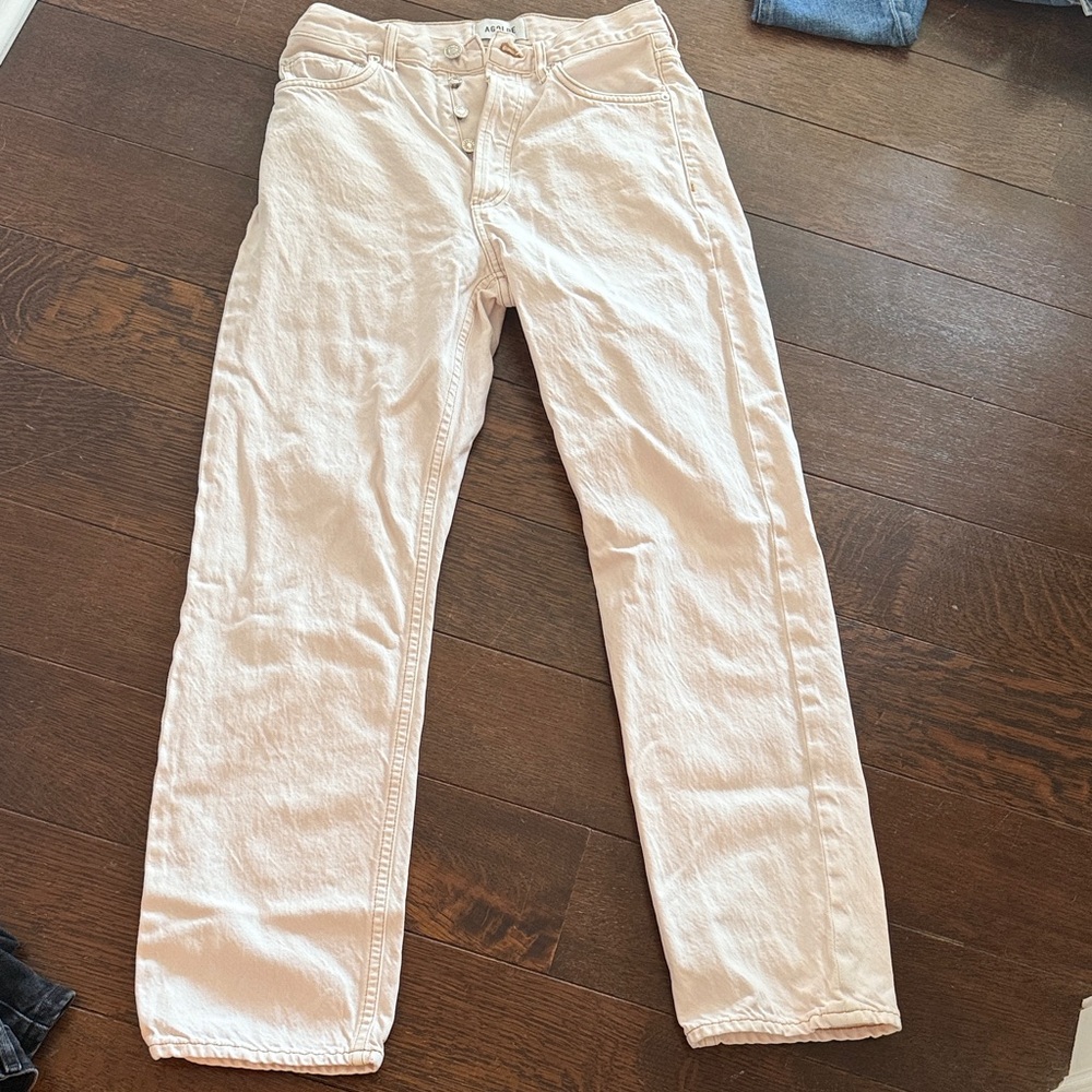 Agolde light pink jeans